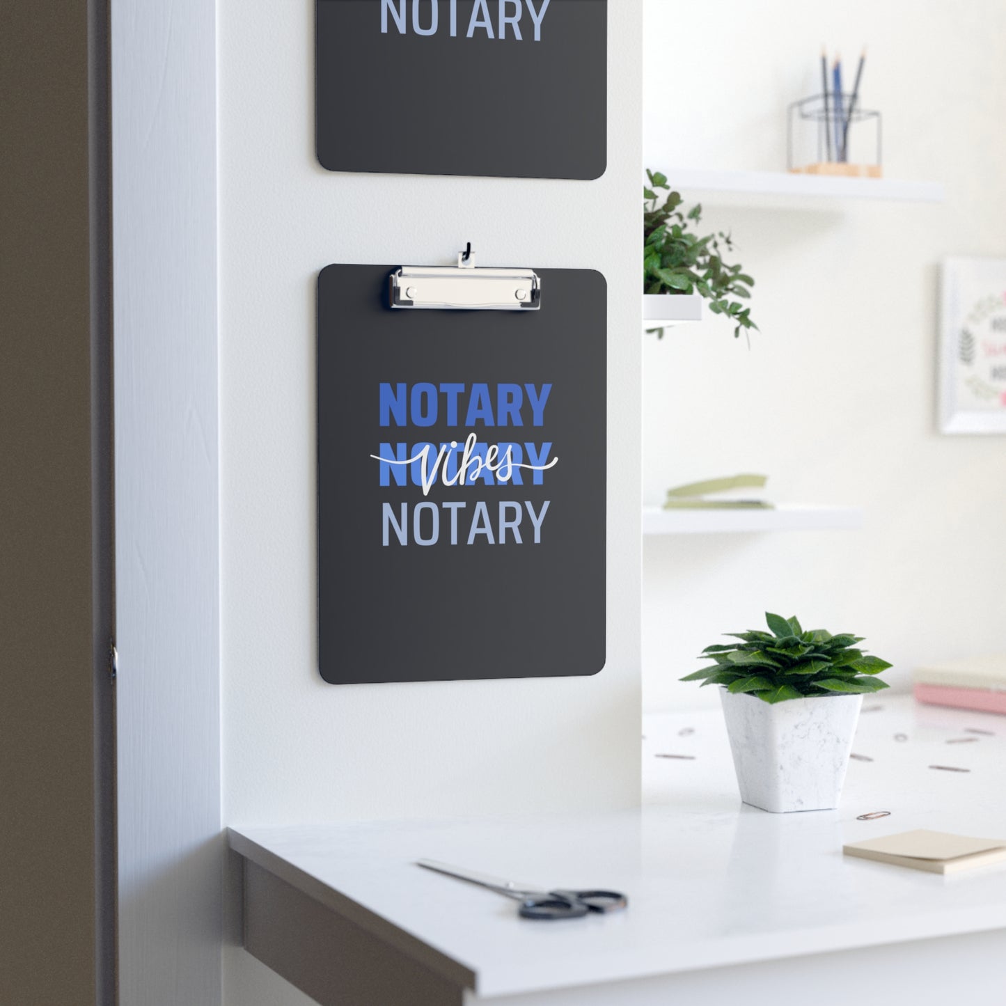 Custom, Dual-Sided - Graphic "Notary Vibes" Clipboard