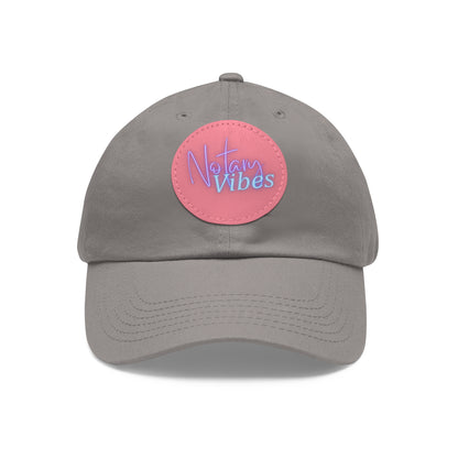 Dad Hat with Leather Patch (Round)