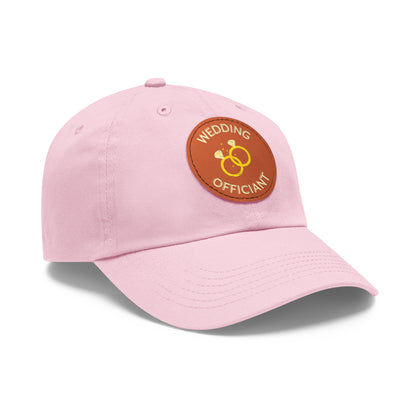 Dad Hat with Leather Patch (Round)