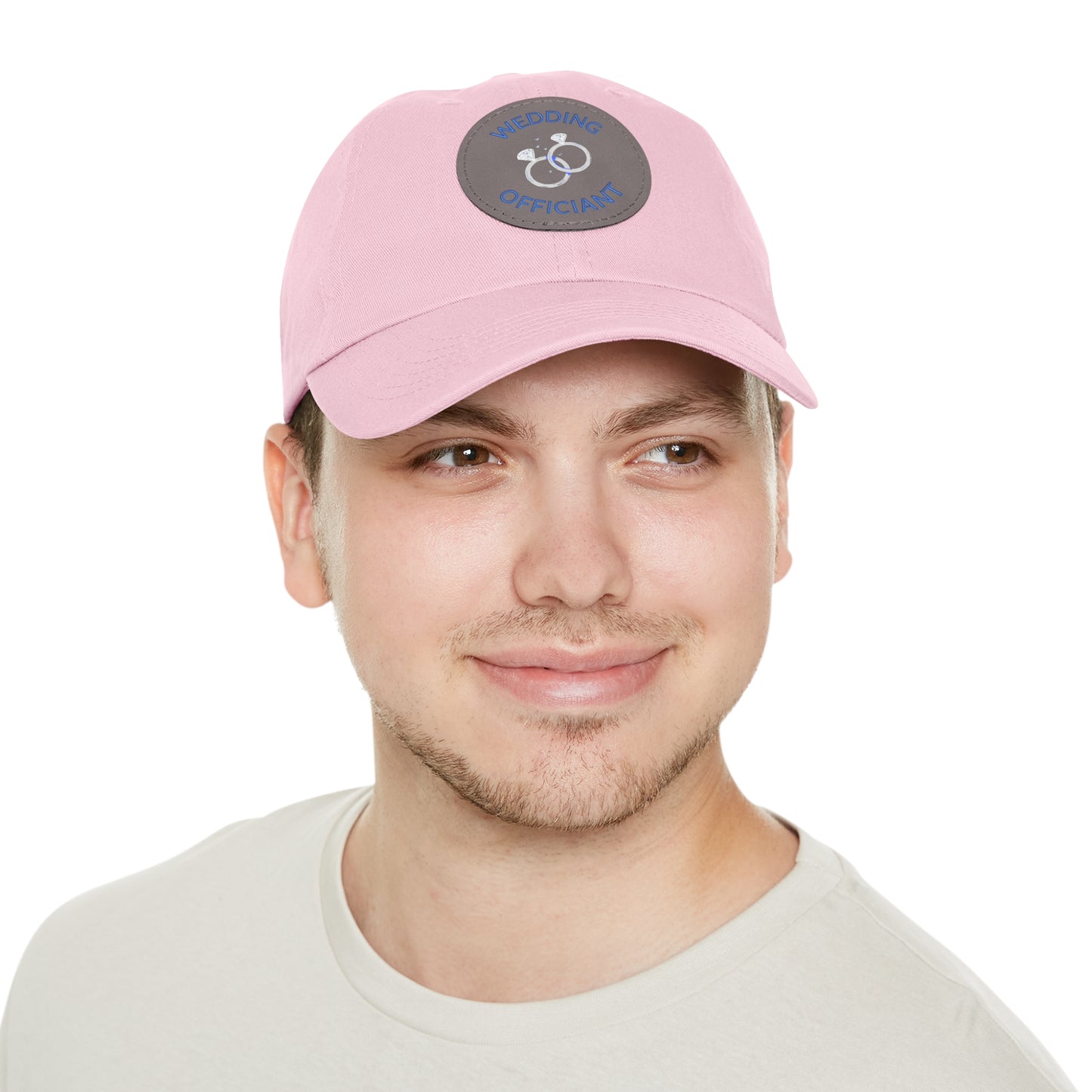 Dad Hat with Leather Patch (Round)