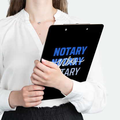 Custom, Dual-Sided - Graphic "Notary Vibes" Clipboard