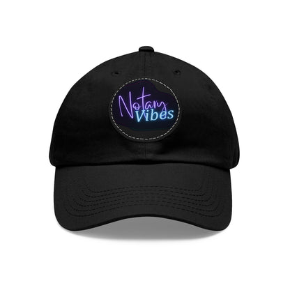 Dad Hat with Leather Patch (Round)