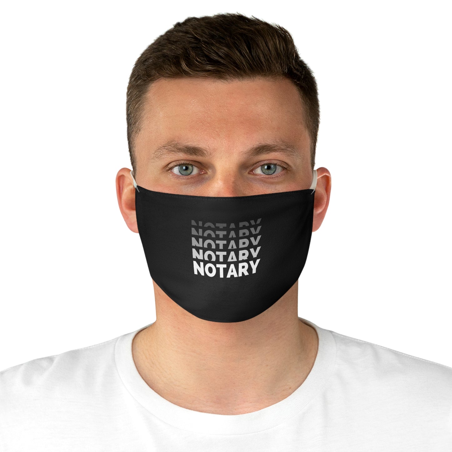 Notary, Black Fabric Face Mask