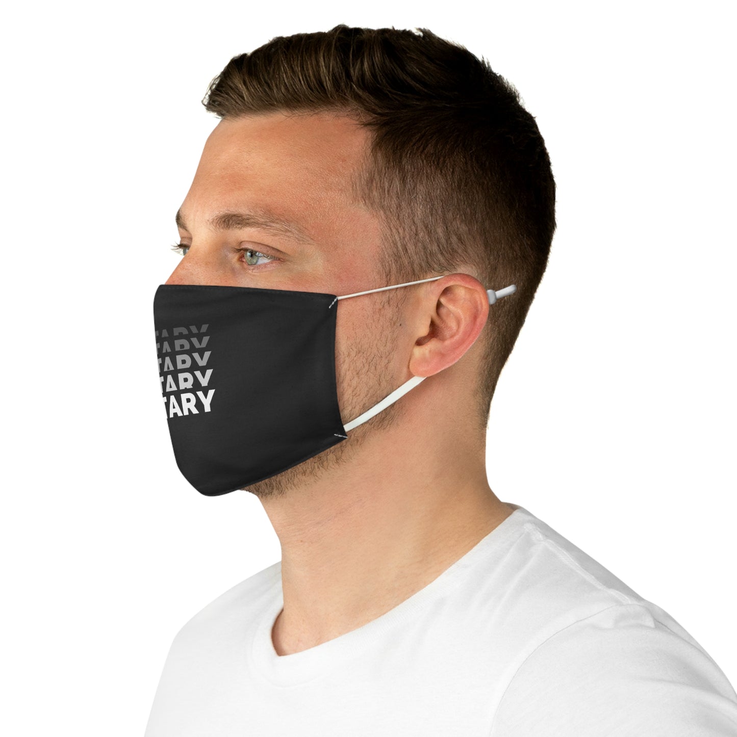 Notary, Black Fabric Face Mask