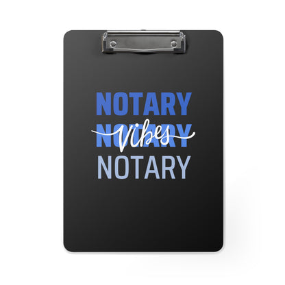 Custom, Dual-Sided - Graphic "Notary Vibes" Clipboard