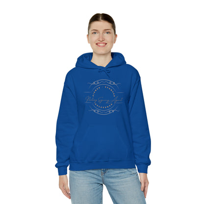 Custom "Signed, Stamped, Delivered Notary Signing Agent" Graphic Unisex Heavy Blend Hooded Sweatshirt