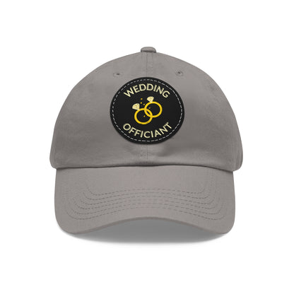 Dad Hat with Leather Patch (Round)