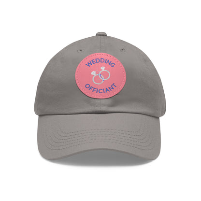 Dad Hat with Leather Patch (Round)