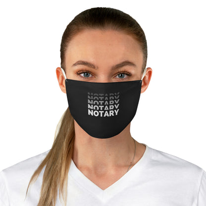 Notary, Black Fabric Face Mask