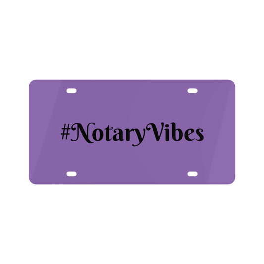 Hashtag "#NotaryVibes" License Plate