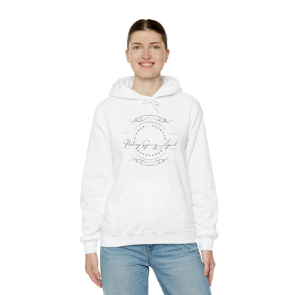 Custom "Signed, Stamped, Delivered Notary Signing Agent" Graphic Unisex Heavy Blend Hooded Sweatshirt