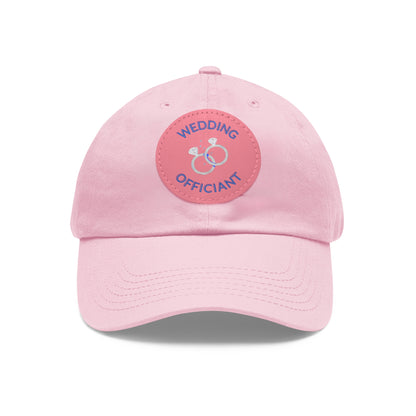 Dad Hat with Leather Patch (Round)