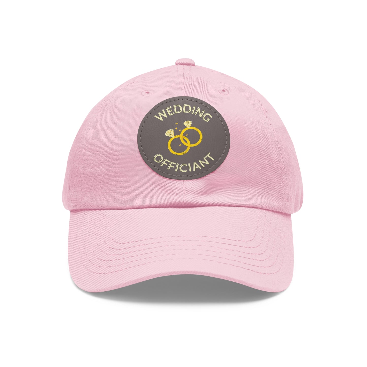 Dad Hat with Leather Patch (Round)