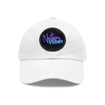 Dad Hat with Leather Patch (Round)