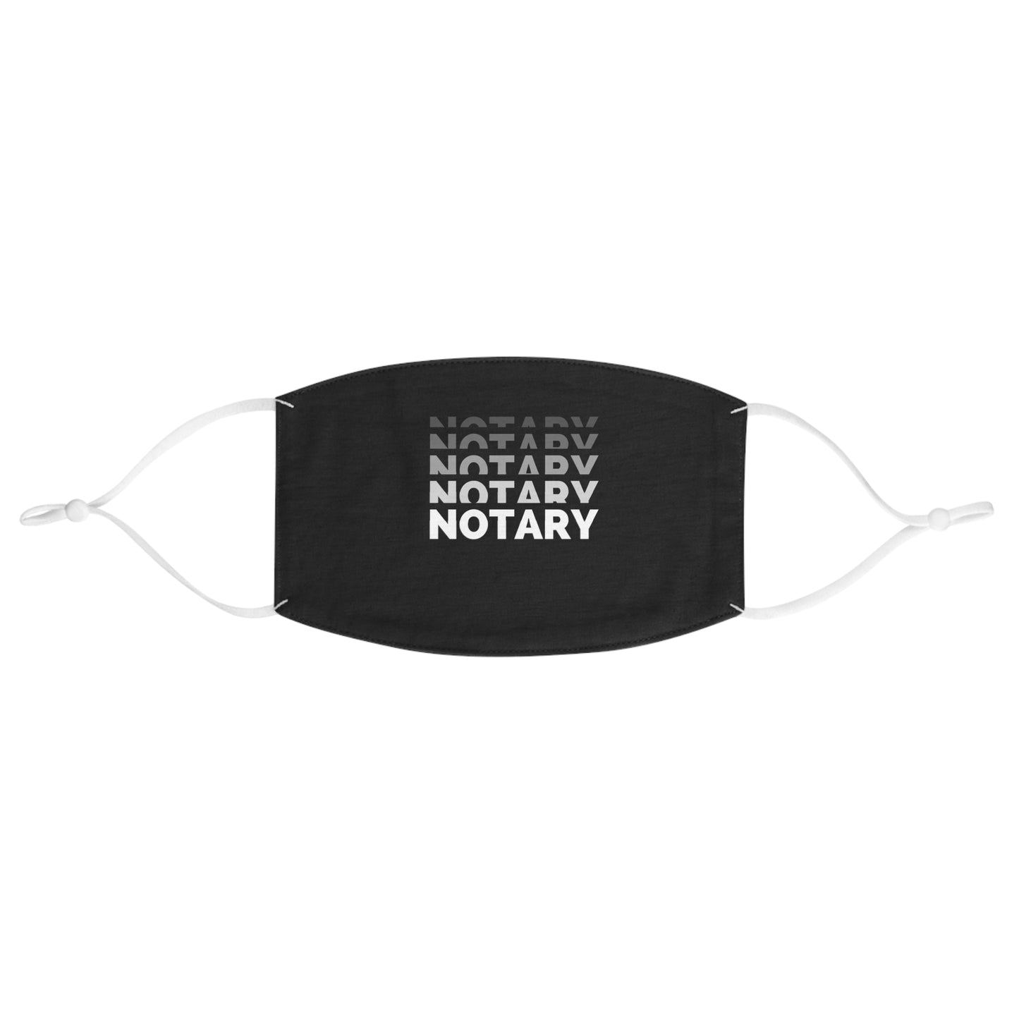 Notary, Black Fabric Face Mask