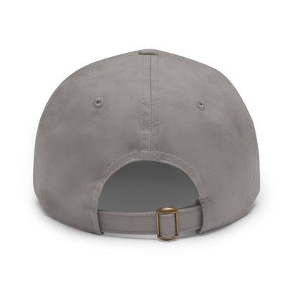 Dad Hat with Leather Patch (Round)