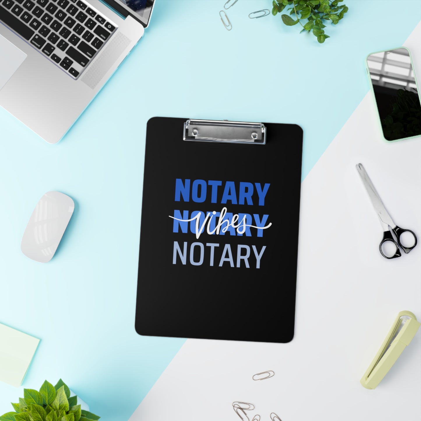 Custom, Dual-Sided - Graphic "Notary Vibes" Clipboard