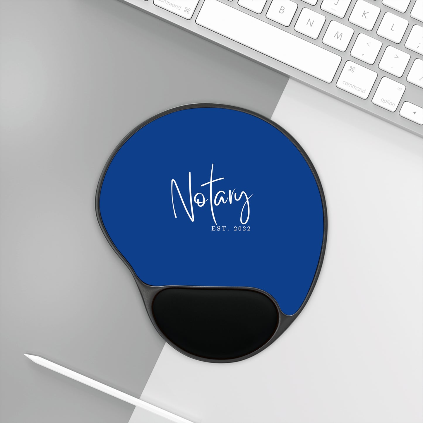 Custom "Notary, Est. 2022" - Mouse Pad With Wrist Rest