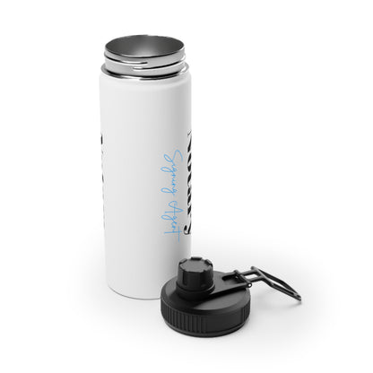 Custom "Notary Signing Agent" - Stainless Steel Water Bottle, Sports Lid