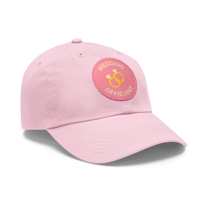 Dad Hat with Leather Patch (Round)