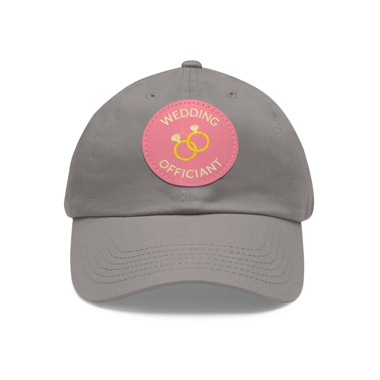 Dad Hat with Leather Patch (Round)