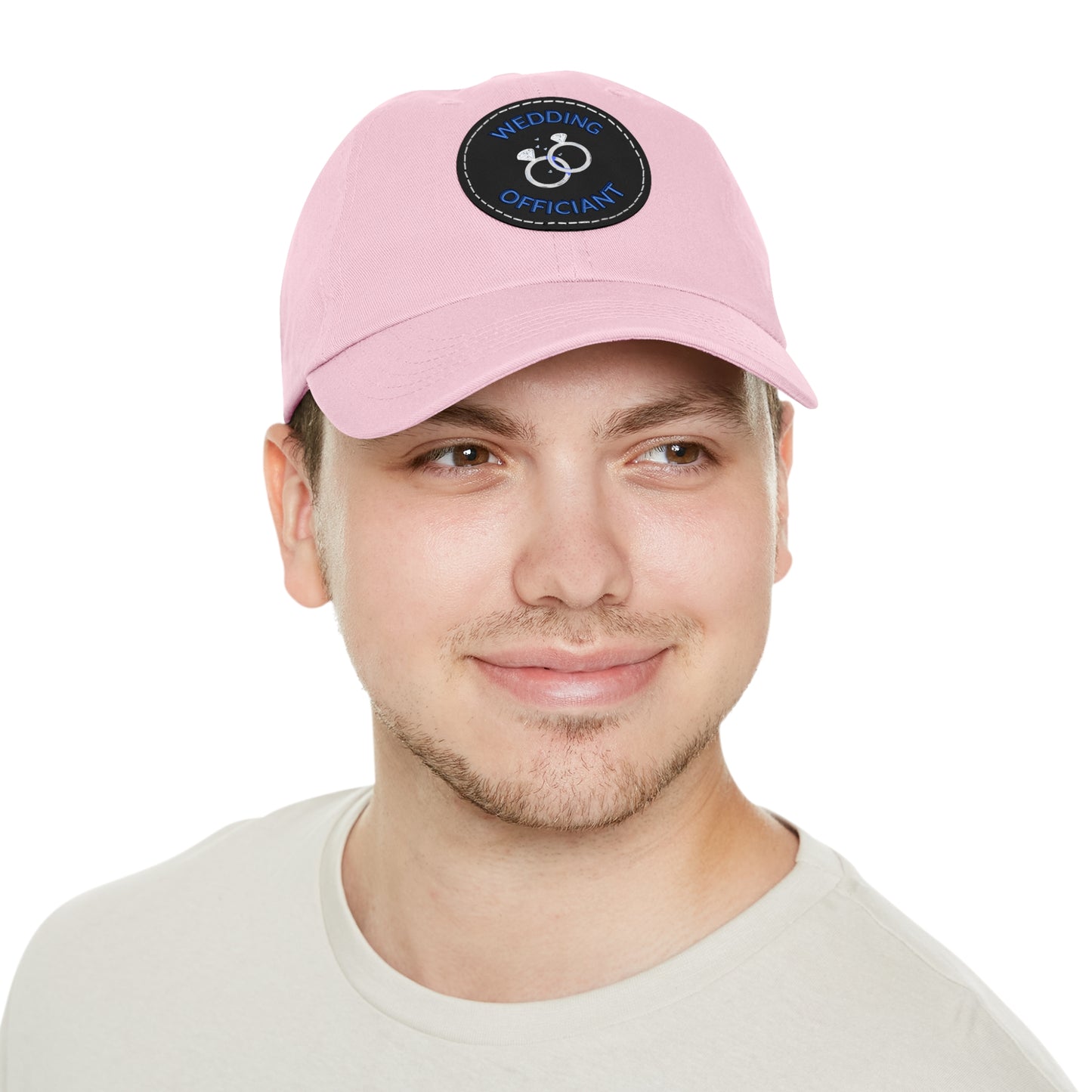 Dad Hat with Leather Patch (Round)