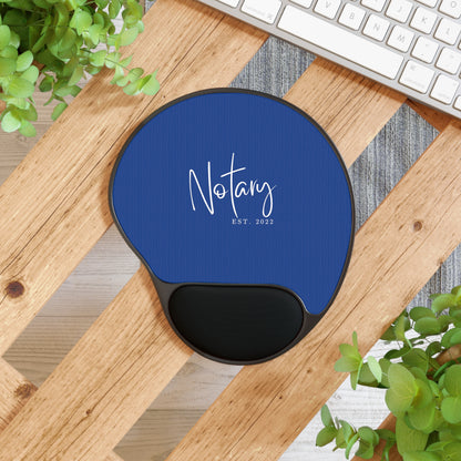 Custom "Notary, Est. 2022" - Mouse Pad With Wrist Rest